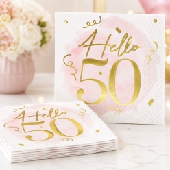 50th Birthday Pink Metallic