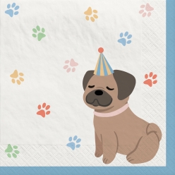 Pawsome Dog Party Lunch Napkins 16PK