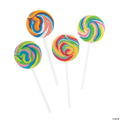 Rainbow Swirl Lollipops 12 Pk