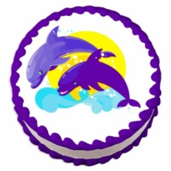 Dolphin Edible(PERSONALIZABLE) Cake Icing Image