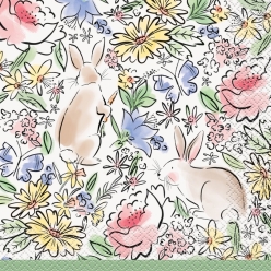 Dainty Easter Bunny Lunch Napkins 16pk