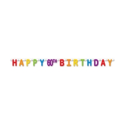 Happy 60th Birthday Banner - OVER 5 FEET