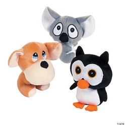 Plush 15 cm Big Head Animals - 12Pk