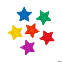 Star Shaped 6 Colour Crayons - 24PK