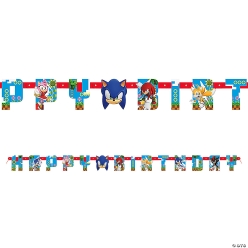 Sonic 6 Foot Happy Birthday Banner