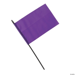 Purple Team Spirit Flags - 24Pk