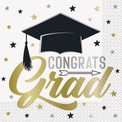 50% OFF: Graduation BSG Lunch Napkins - 16 PK