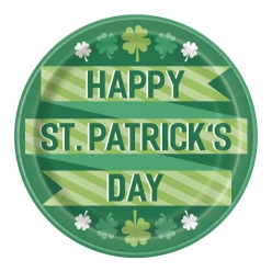 50% OFF: St. Patrick's Clover Dinner Plates - 8 PK