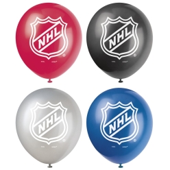 NHL Hockey Large Latex Balloons - 8 PK