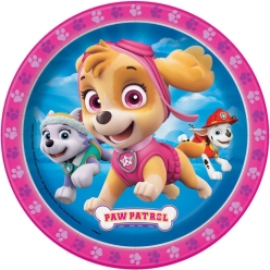Paw Patrol Pink Dessert Plates - 8 Pk