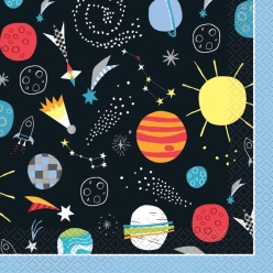 Trendy Space lunch Napkins - 16 Pk