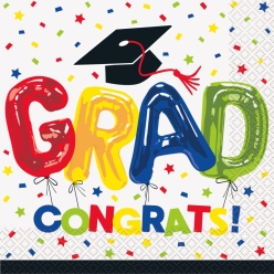Fancy Balloon Grad Lunch Napkins