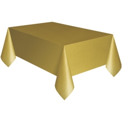 Gold Rectangular Plastic Table Cover 54