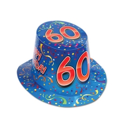 Happy 60th Birthday Blue Hi-Hat - One Size Fits Most