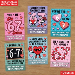 67 PERSONALIZED Valentine Cards 12 PK