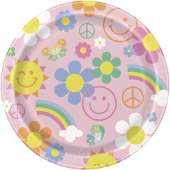 Groovy Girl Dinner Plates - 8 PK