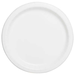 White Round Dessert Plates 8 Pack