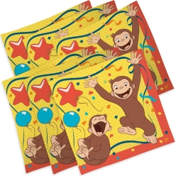 Curious George Red Star Lunch Napkins - 16 PK