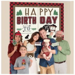50% OFF: Lumberjack 5 Ft. Wall Decor w/ 12 Photo Props