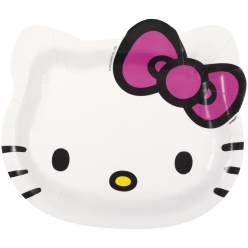 Hello Kitty Face Dinner Plates - 8 PK