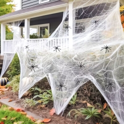 200 Feet of Spider Web with 10 Spiders