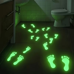 Glow Luminous Footprint Stickers - 8 Pack