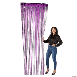Purple Metallic Fringe Door Curtain