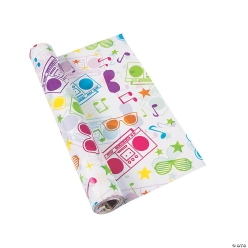 80s Boombox Tablecloth Roll 100 Foot