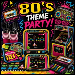 Eighties (1980's) Decor & Party Supply