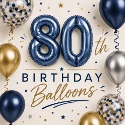 80th Birthday Balloons
