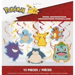 Pokemon Hanging Swirls - 12 Count