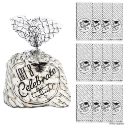 Graduation Party Let's Celebrate Cellophane Bags-12Pk