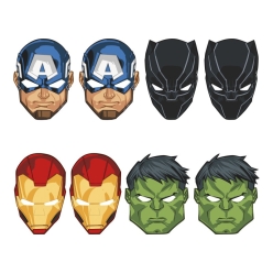 Avengers Masks with Chin Straps - 8 Pack