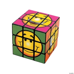 Smiley Puzzle Cubes - 12pk