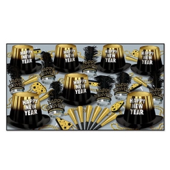 Gold Entertainer New Years Party Kit for 50