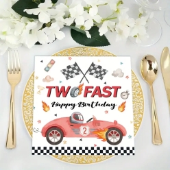*Racing Two Fast Dinner Napkins - 10 PK