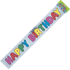 Happy Birthday Foil 12 Foot Banner