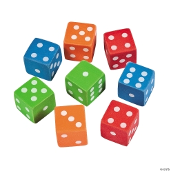 Dice Erasers - 12 Pk