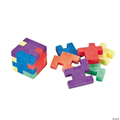 Puzzle Cube Erasers - 12PK