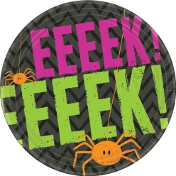 **Neon Halloween Dessert Plates - 8 PK