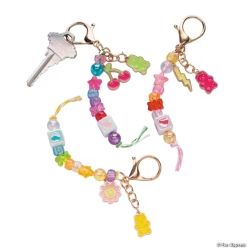 DIY Bright Colour Adorable Keychain Charms Craft Kits-3Pk