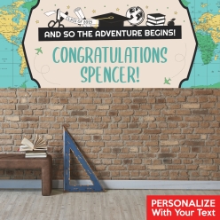 Adventure Grad PERSONALIZED Giant Vinyl Keepsake Banner