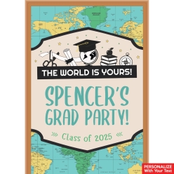 Adventure Grad PERSONALIZED Giant Vinyl Keepsake Door Sign