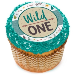 Wilderness 1st Birthday Cupcake Icing Toppers 12pk
