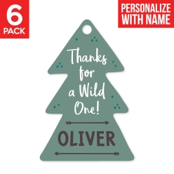 Wilderness 1st Birthday PERSONALIZED Thank You Tags - 6 PK