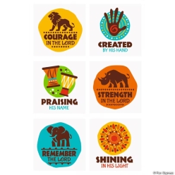 African Safari VBS Temporary Tattoos-72Pk