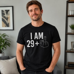Age 29+ Finger Black T-shirt- Choose Size
