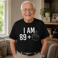 Age 89+ Finger Black T-shirt- Choose Size