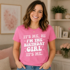 Hi! It's Me Birthday Girl Pink T-shirt