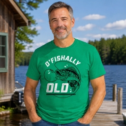 O'Fishally Old Birthday Green T-shirt
